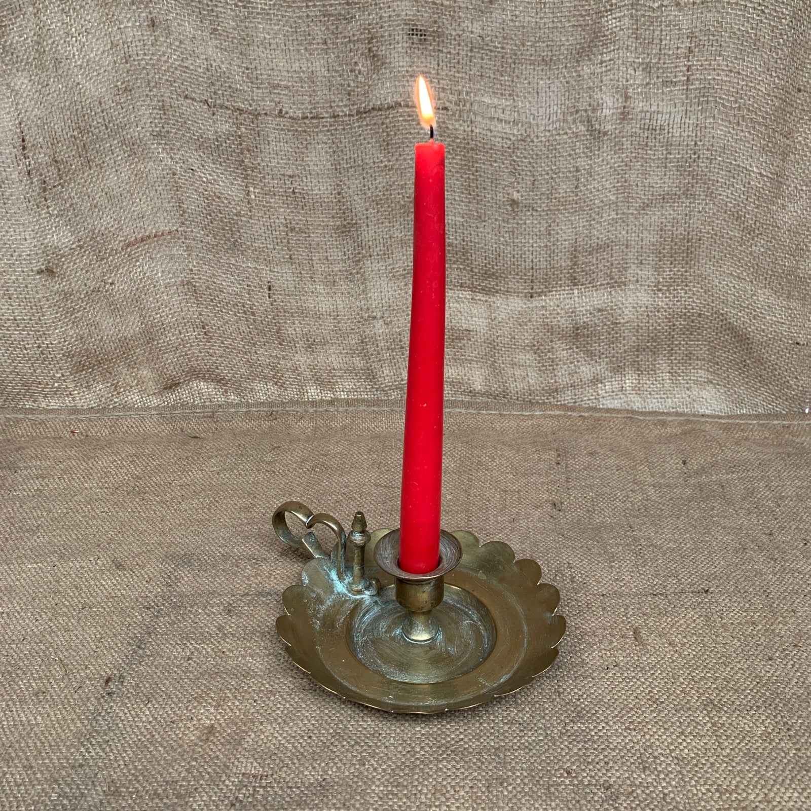 Vintage Brass Candle Stick Holder - Rustic Home - Christmas