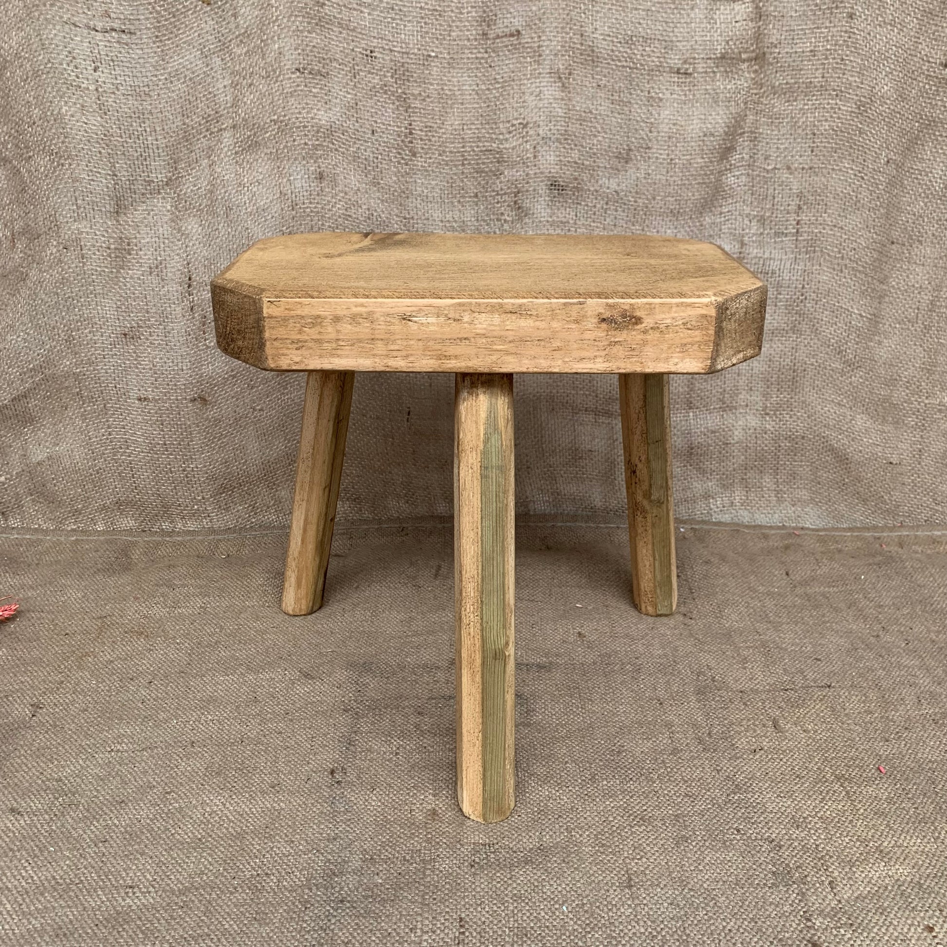 Waxed Pine Milking Stool