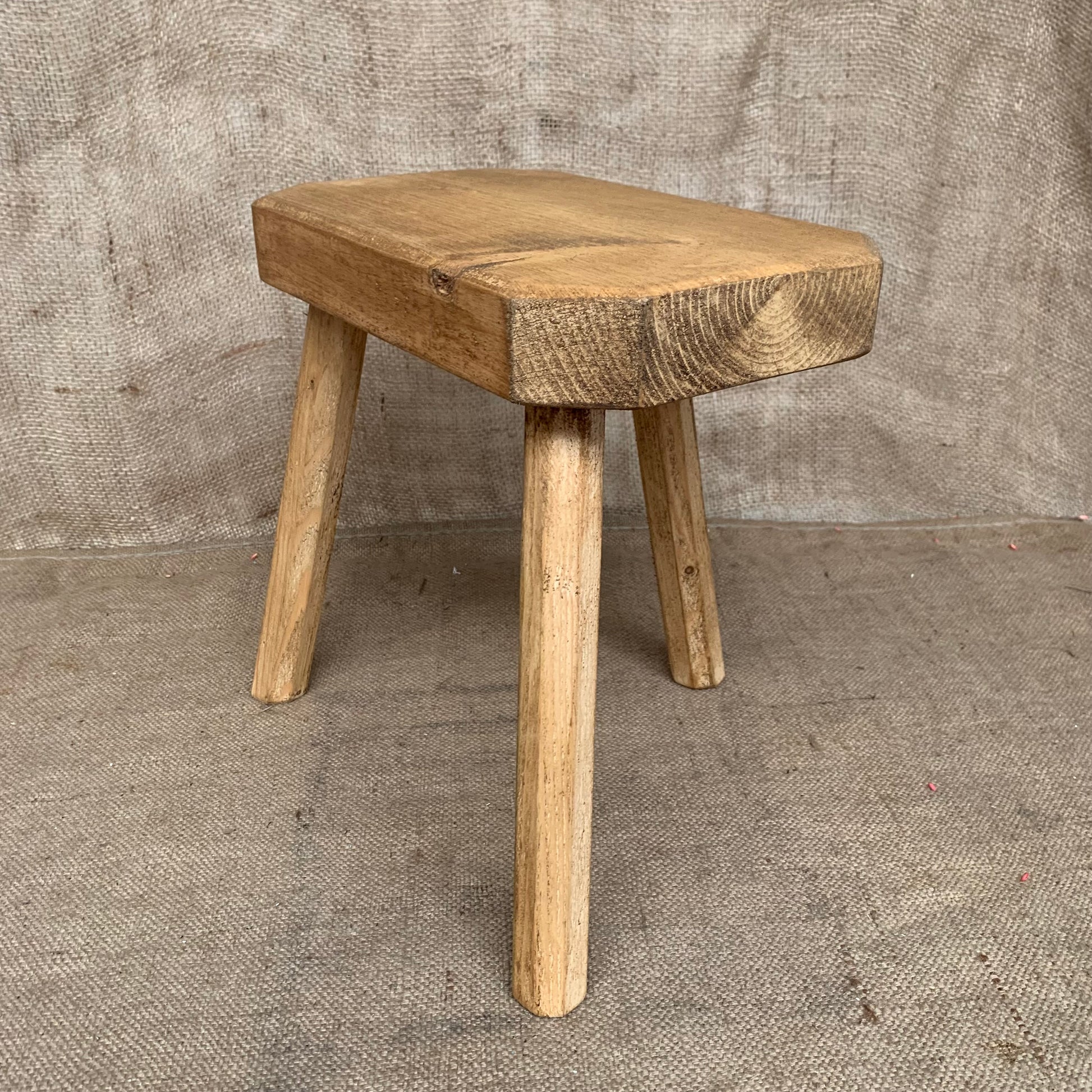 Waxed Pine Milking Stool