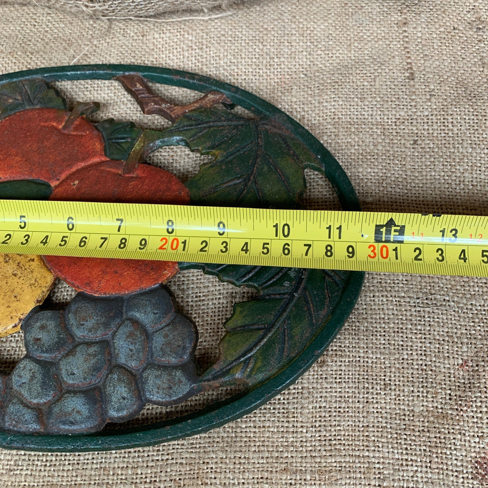 Painted Cast Iron Fruit Trivet Pot Rest - Farmhouse Kitchen