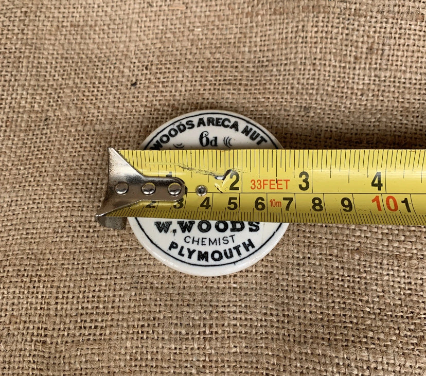 Antique Woods Areca Nut Toothpaste Pot Lid - Farmhouse - Cottage