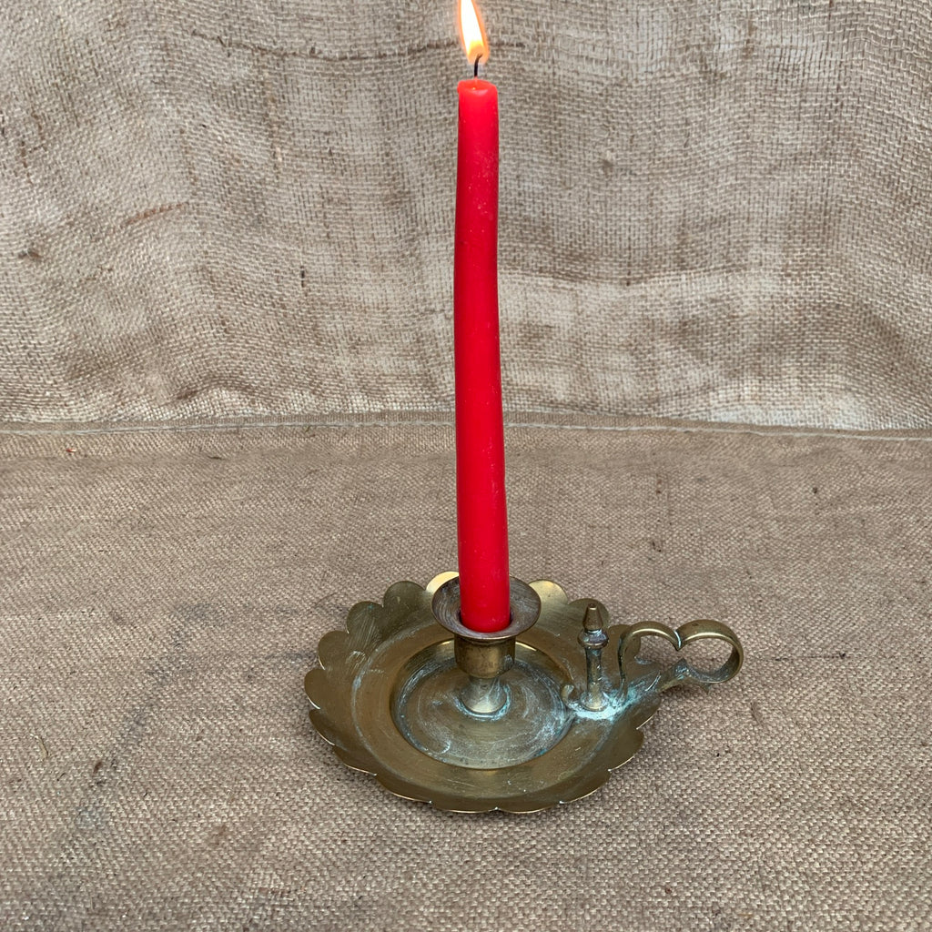 Vintage Brass Candle Stick Holder - Rustic Home - Christmas