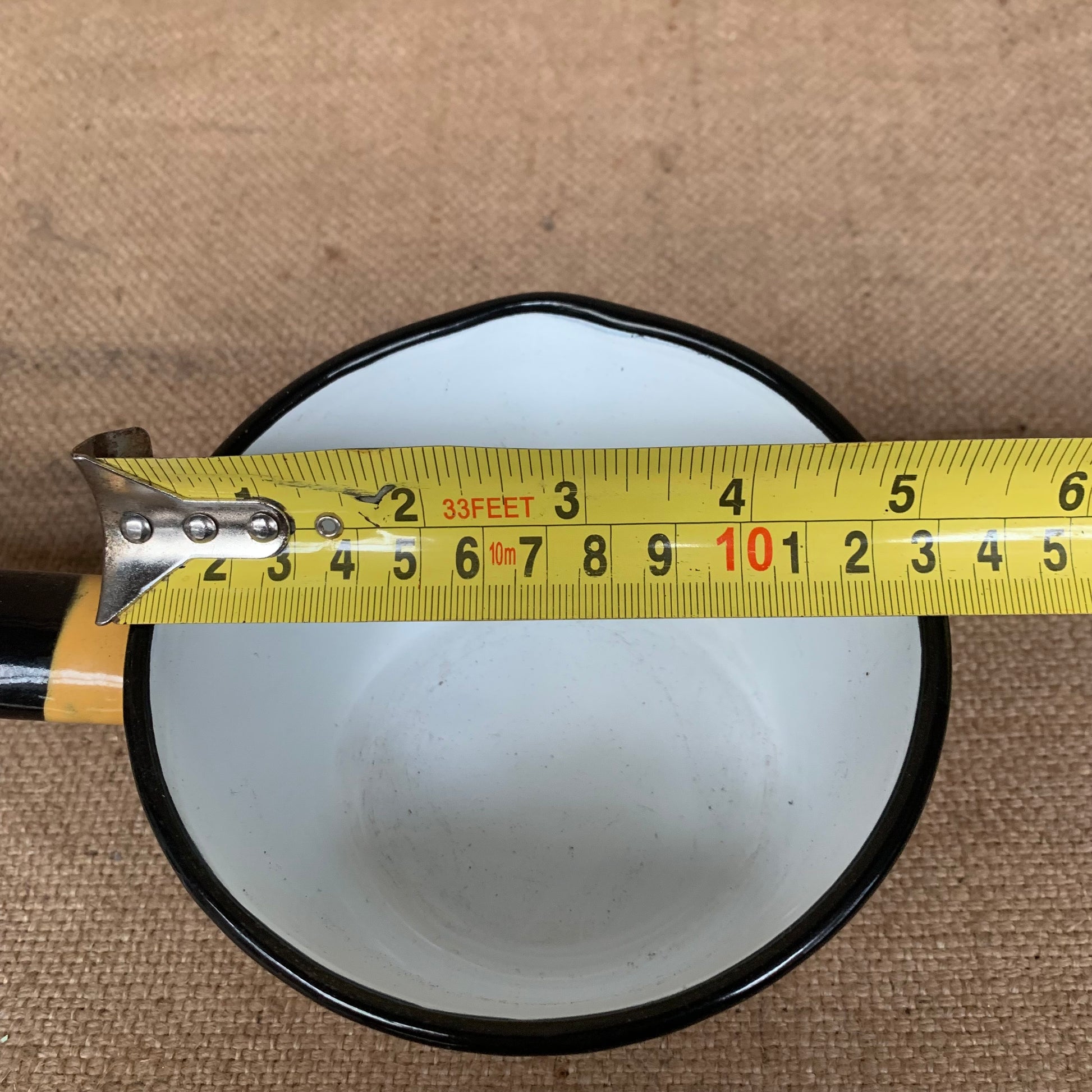 Enamel Pan With Lip - Milk Pan - Vintage