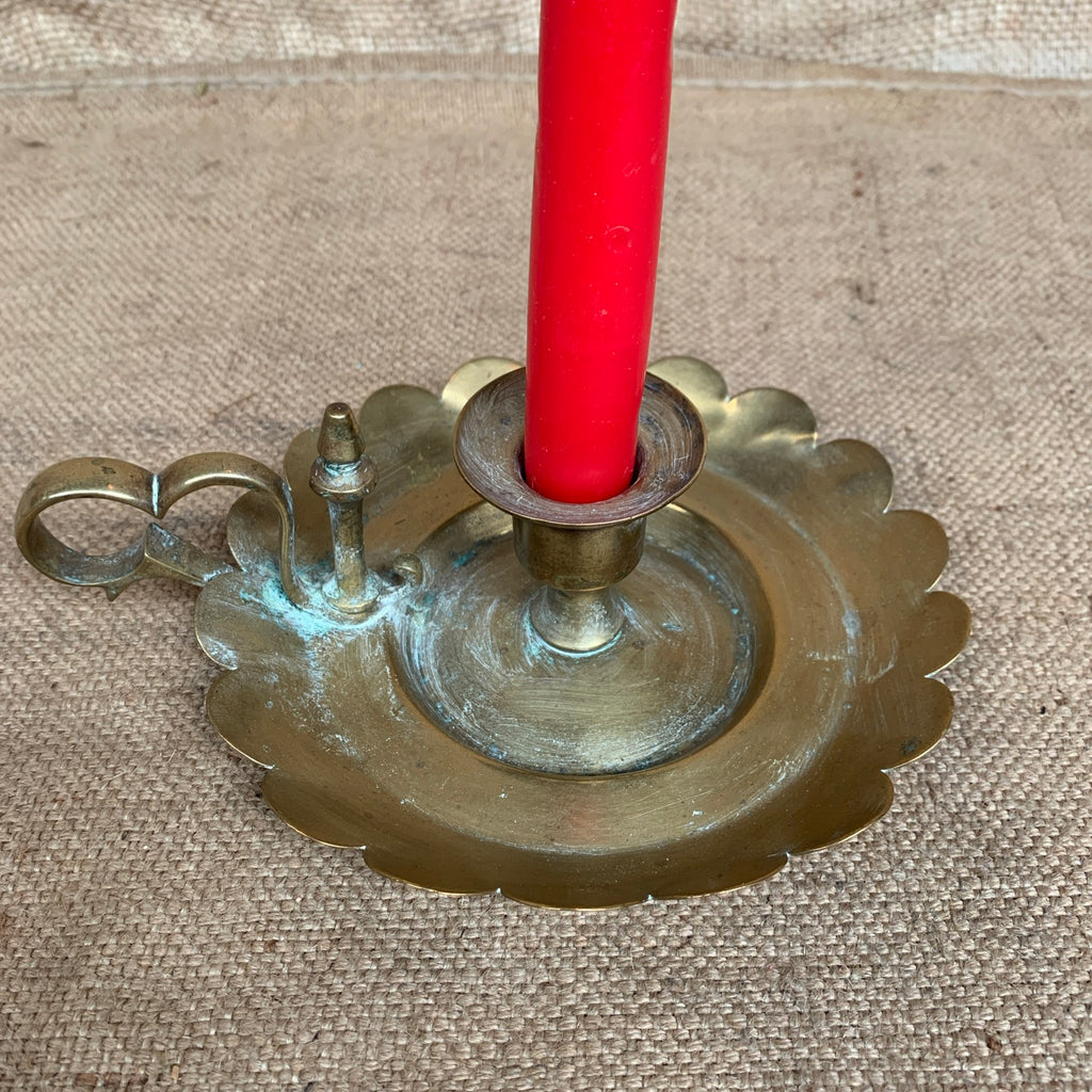 Vintage Brass Candle Stick Holder - Rustic Home - Christmas