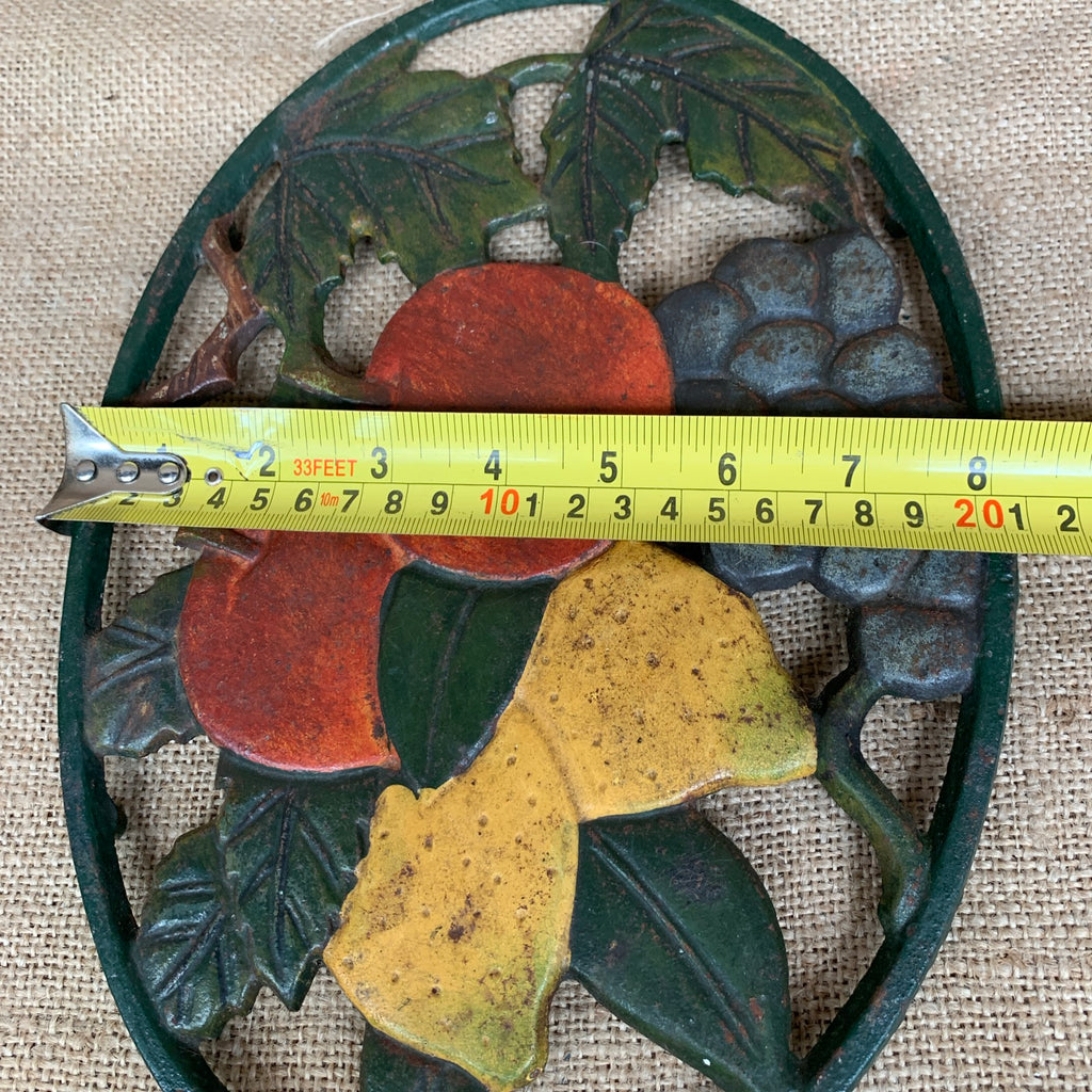 Painted Cast Iron Fruit Trivet Pot Rest - Farmhouse Kitchen