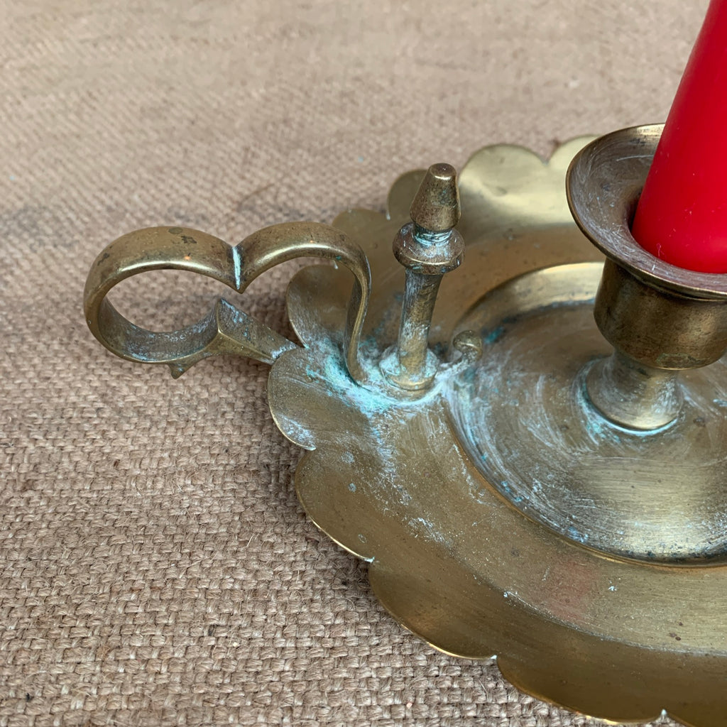 Vintage Brass Candle Stick Holder - Rustic Home - Christmas