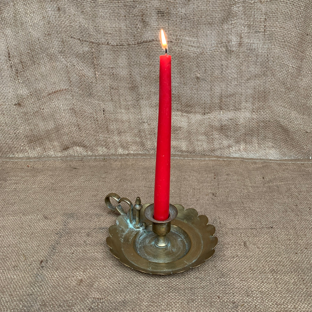 Vintage Brass Candle Stick Holder - Rustic Home - Christmas