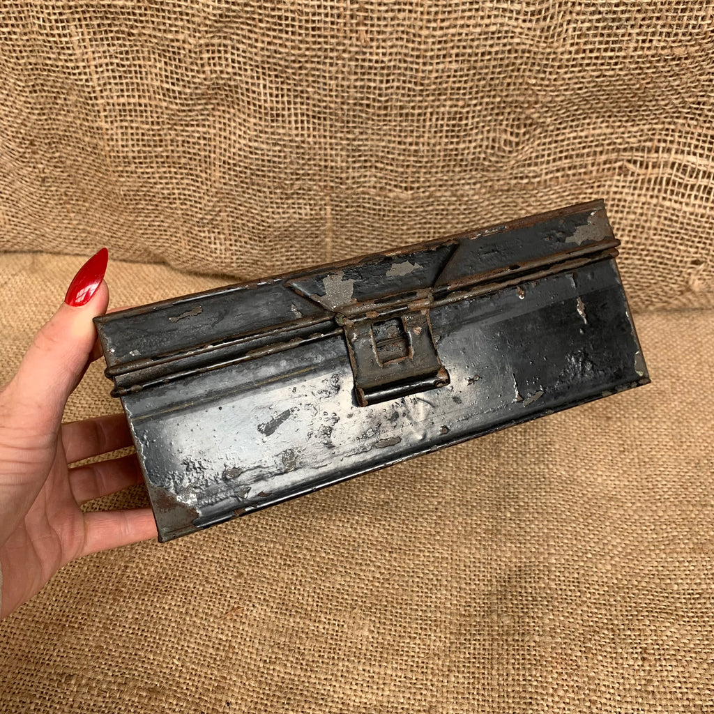 Antique Toleware Spice Box - Kitchenalia - Farmhouse