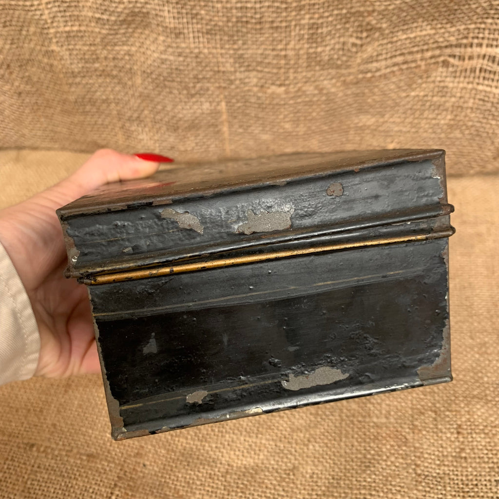 Antique Toleware Spice Box - Kitchenalia - Farmhouse