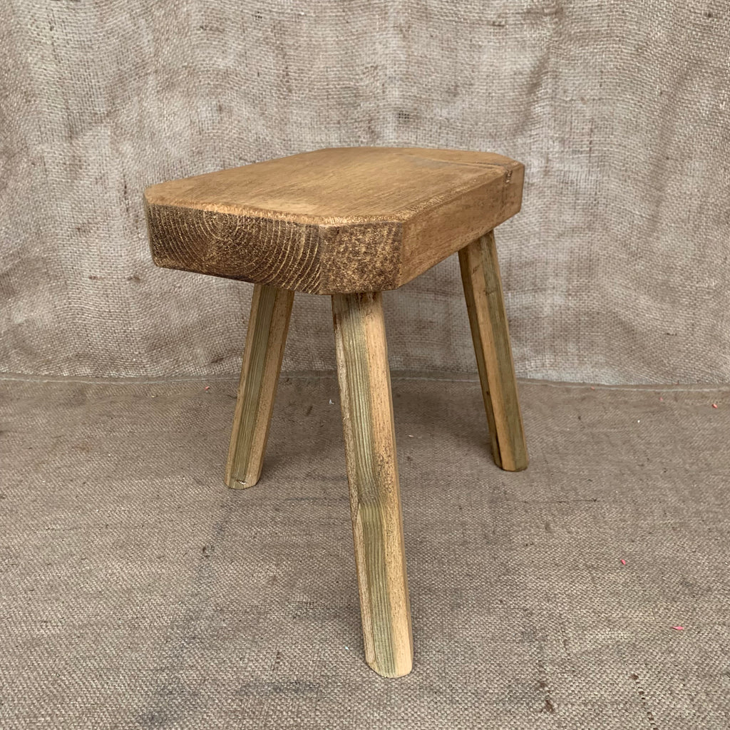 Waxed Pine Milking Stool