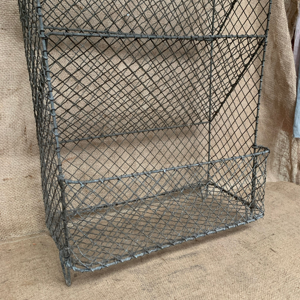 Wire Vegetable Rack - Antique - 3 Tier - Rustic Kitchen - Galvanised - Farmhouse