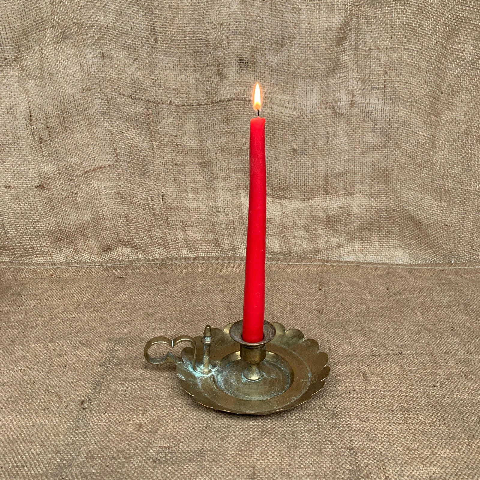 Vintage Brass Candle Stick Holder - Rustic Home - Christmas