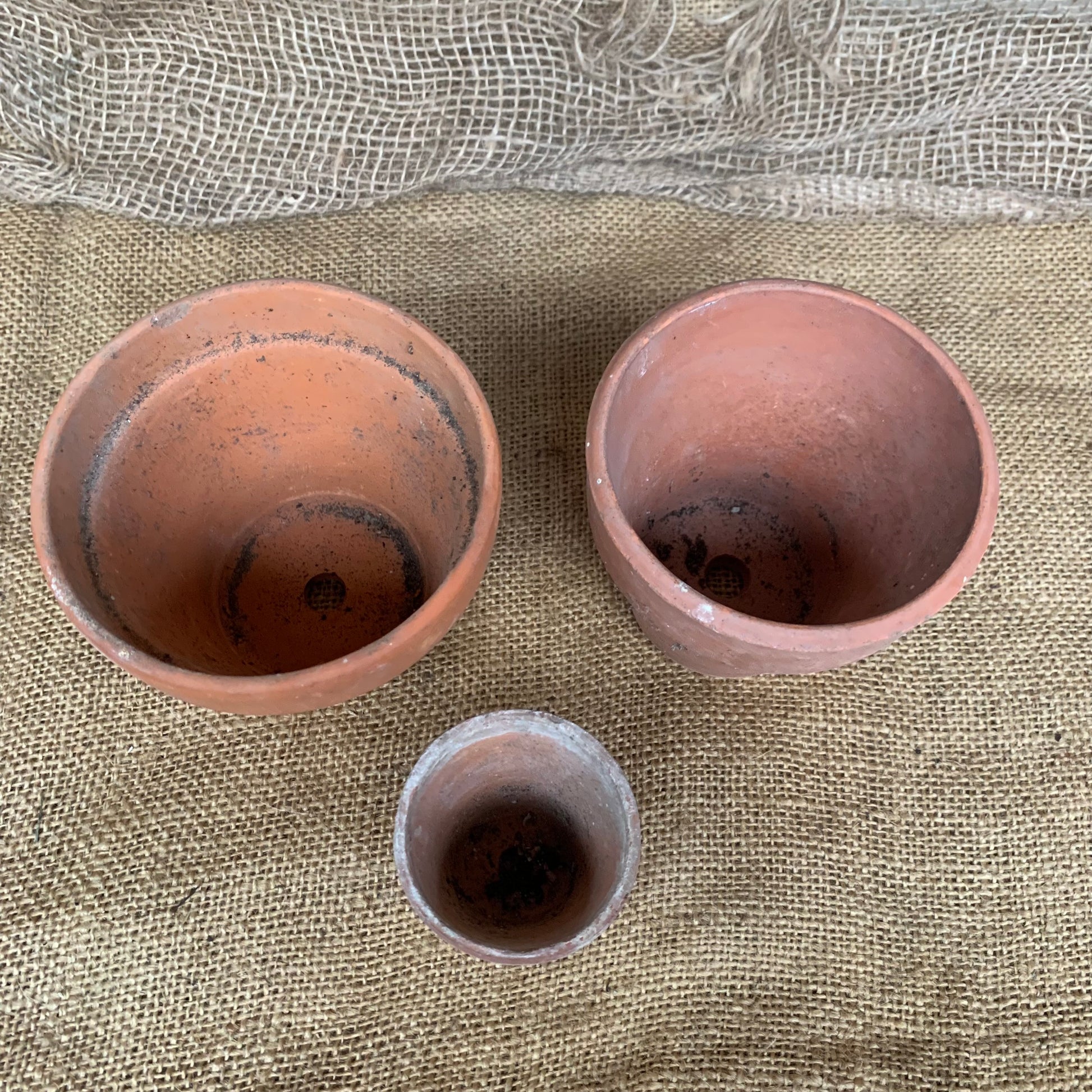 3 Terracotta Plant Pots