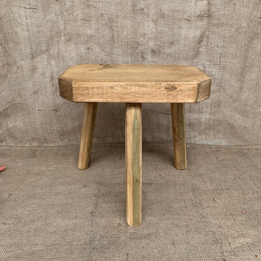 Waxed Pine Milking Stool