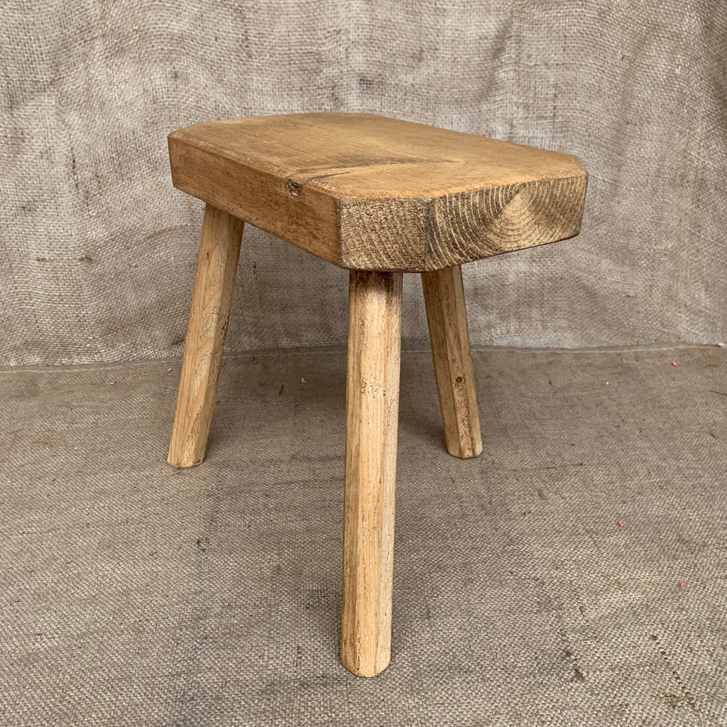 Waxed Pine Milking Stool