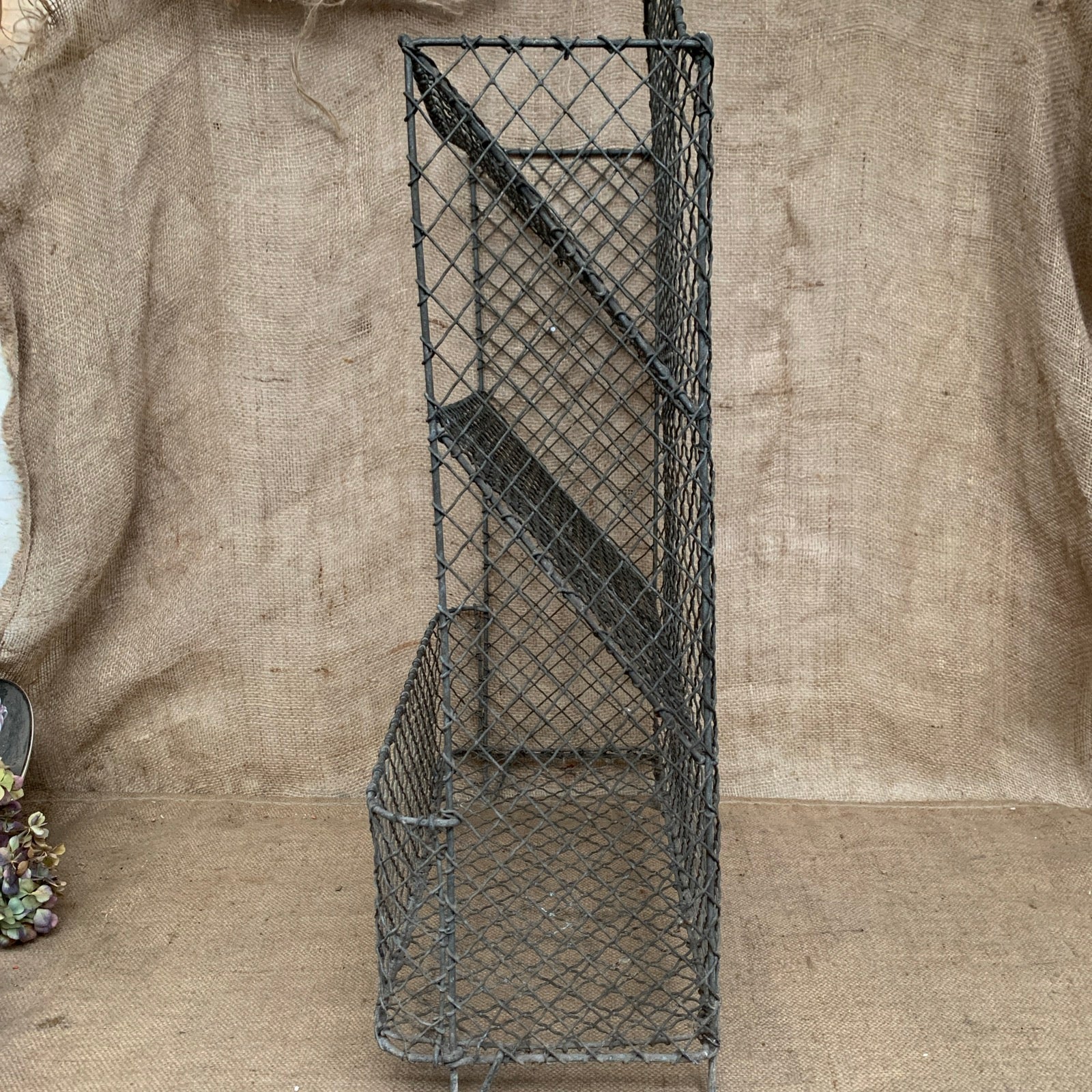 Wire Vegetable Rack - Antique - 3 Tier - Rustic Kitchen - Galvanised - Farmhouse