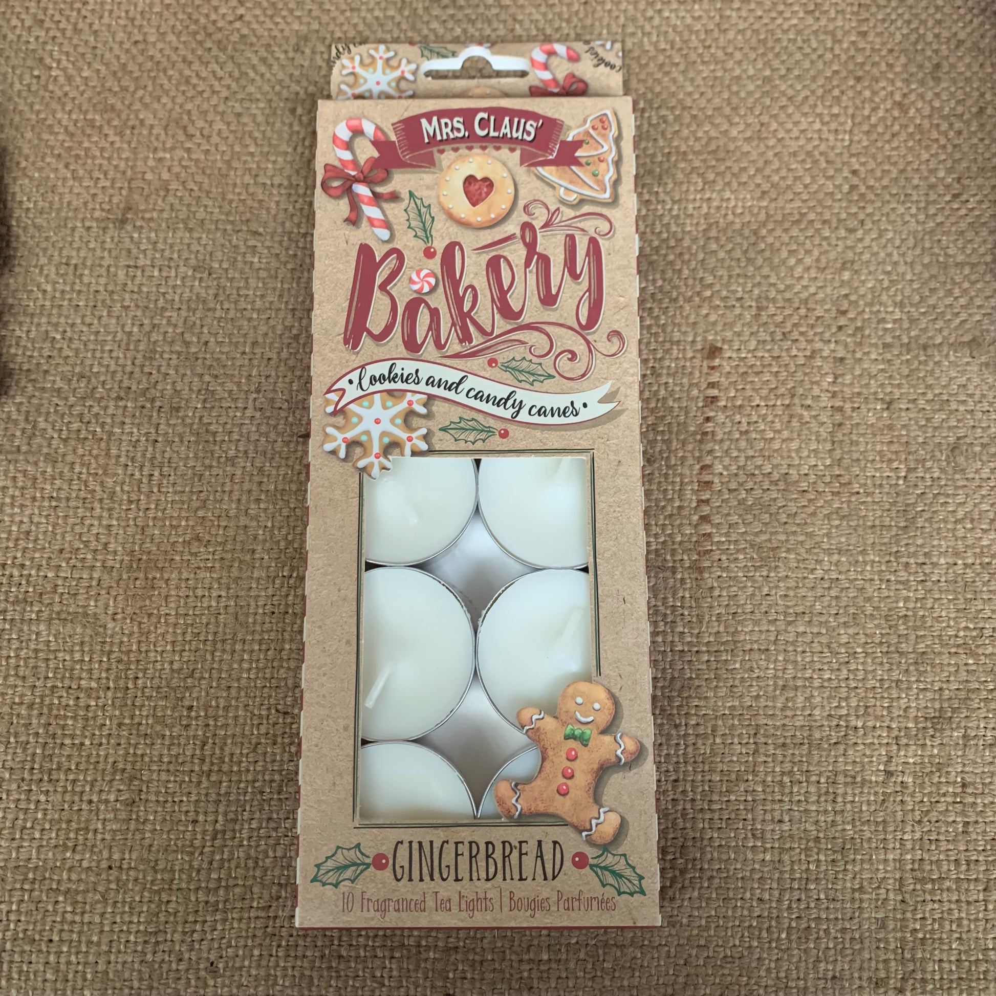 Pack of 10 gingerbread scented tea lights