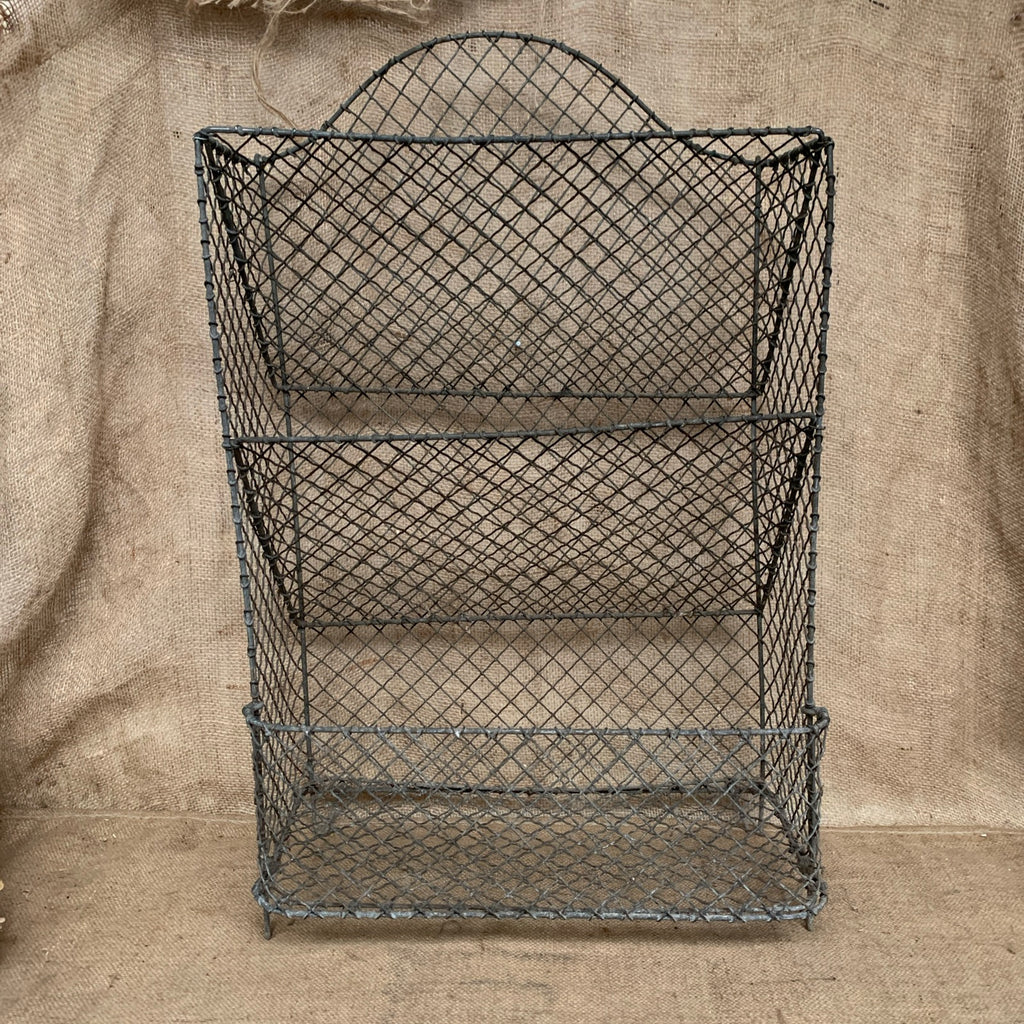 Wire Vegetable Rack - Antique - 3 Tier - Rustic Kitchen - Galvanised - Farmhouse