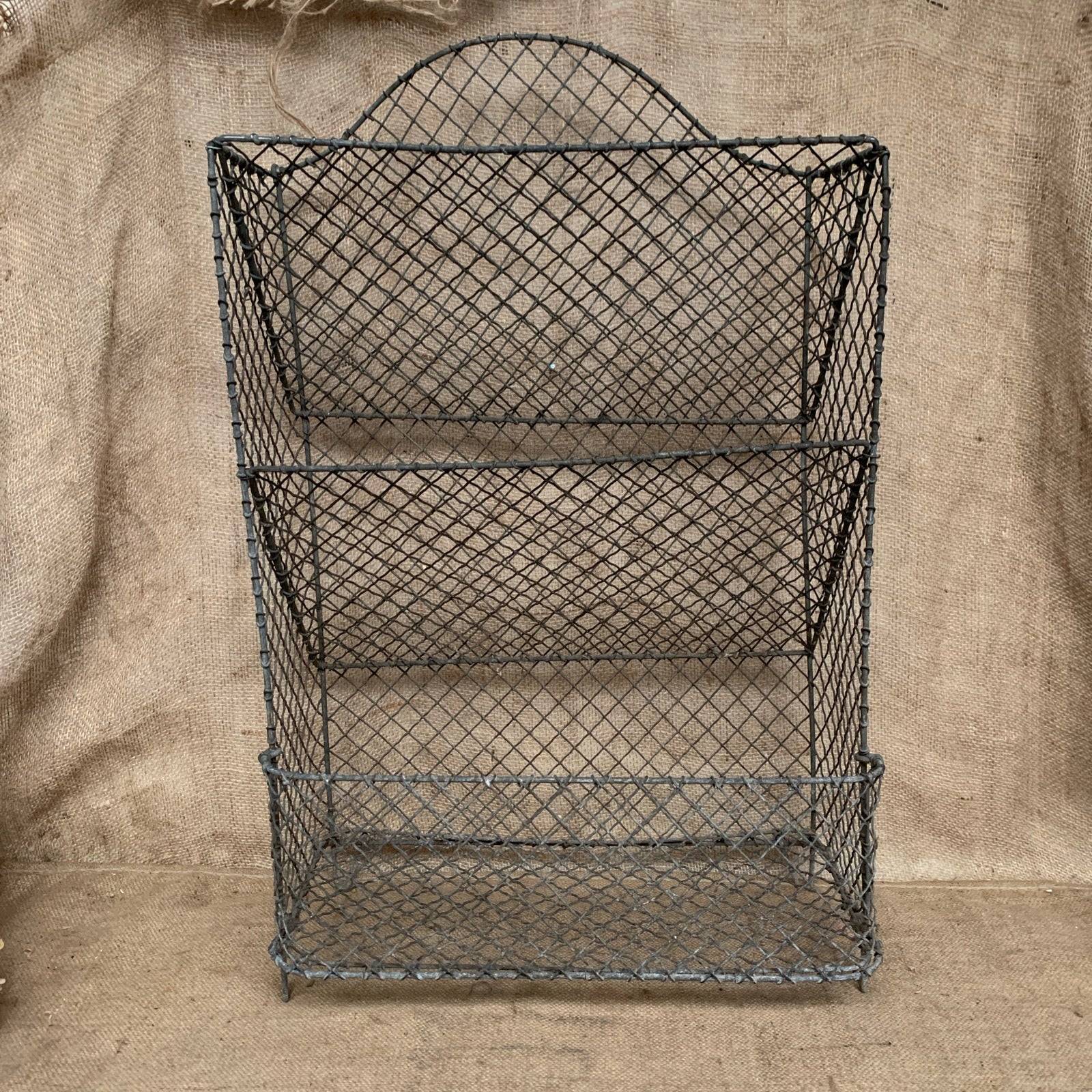 Wire Vegetable Rack - Antique - 3 Tier - Rustic Kitchen - Galvanised - Farmhouse