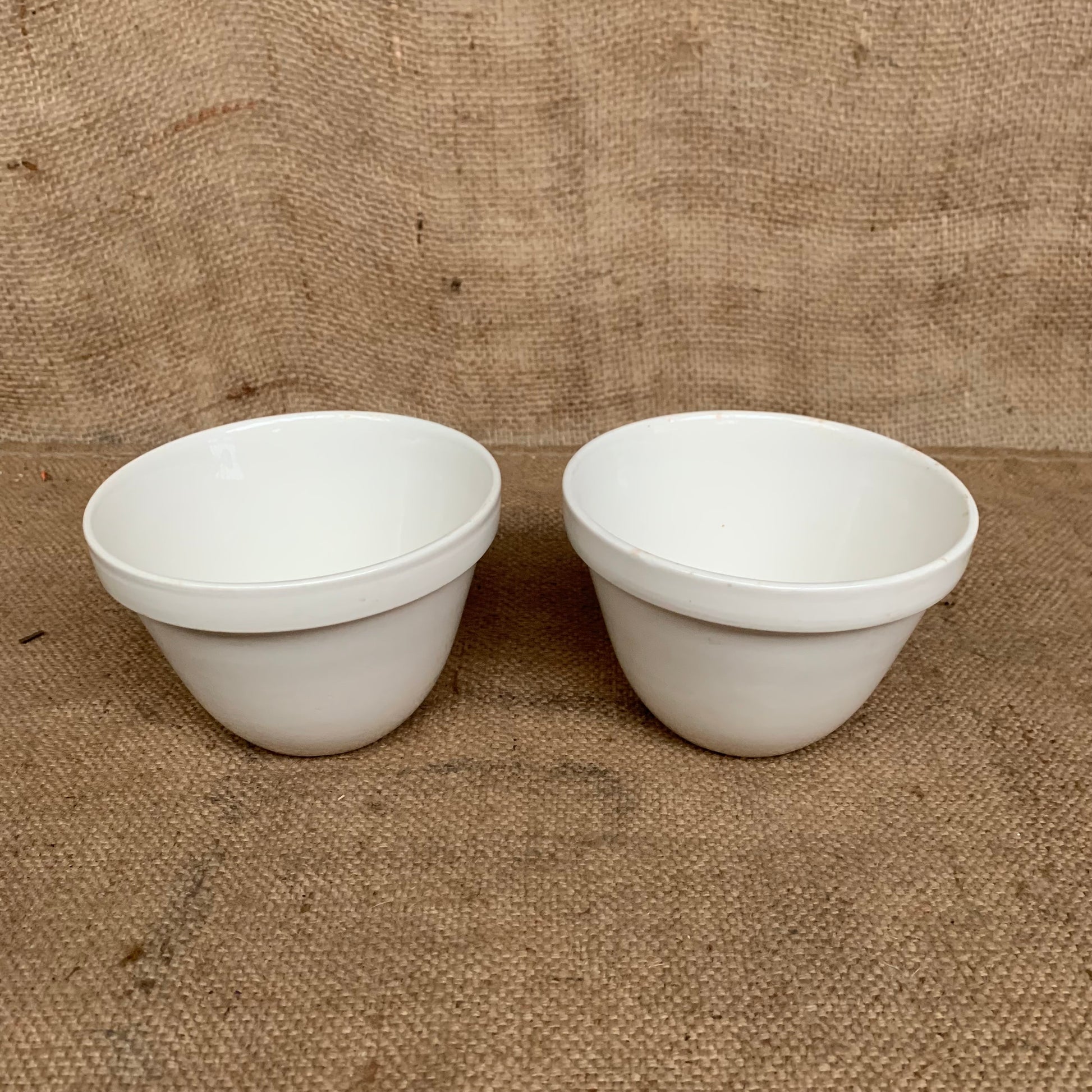 Ironstone Pudding Bowls X 2 Vintage Christmas Pudding