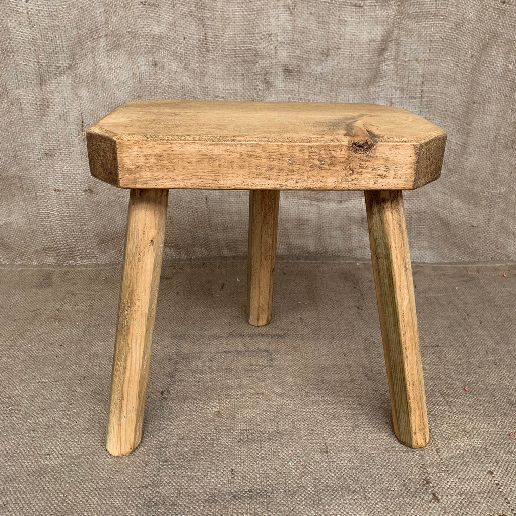 Waxed Pine Milking Stool