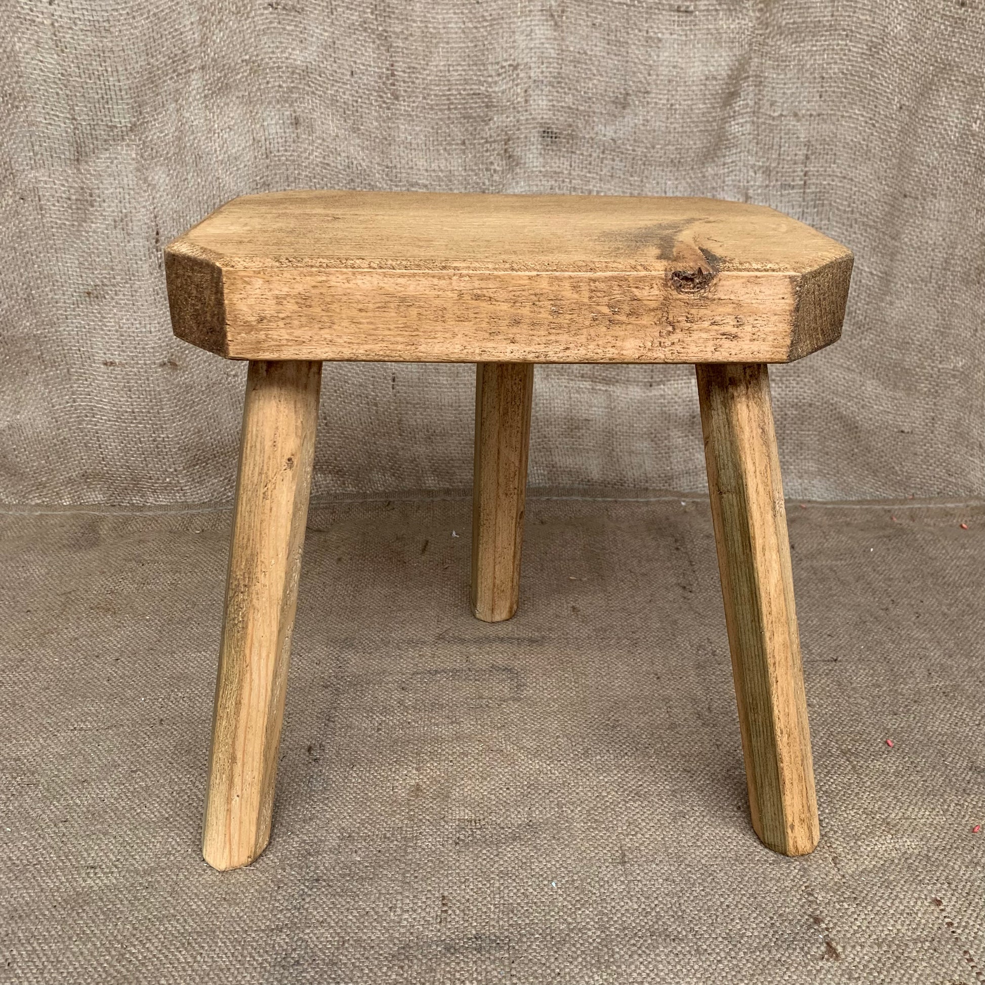 Waxed Pine Milking Stool