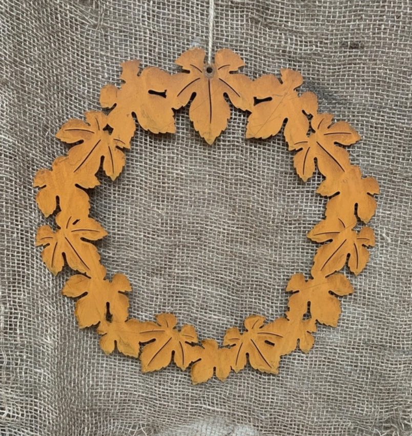 Rustic Metal Autumn Wreath - Autumnal - metal work
