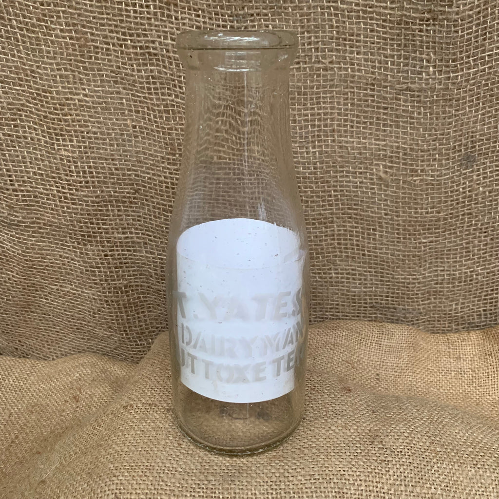 Vintage Milk Bottle T Yates Uttoxeter