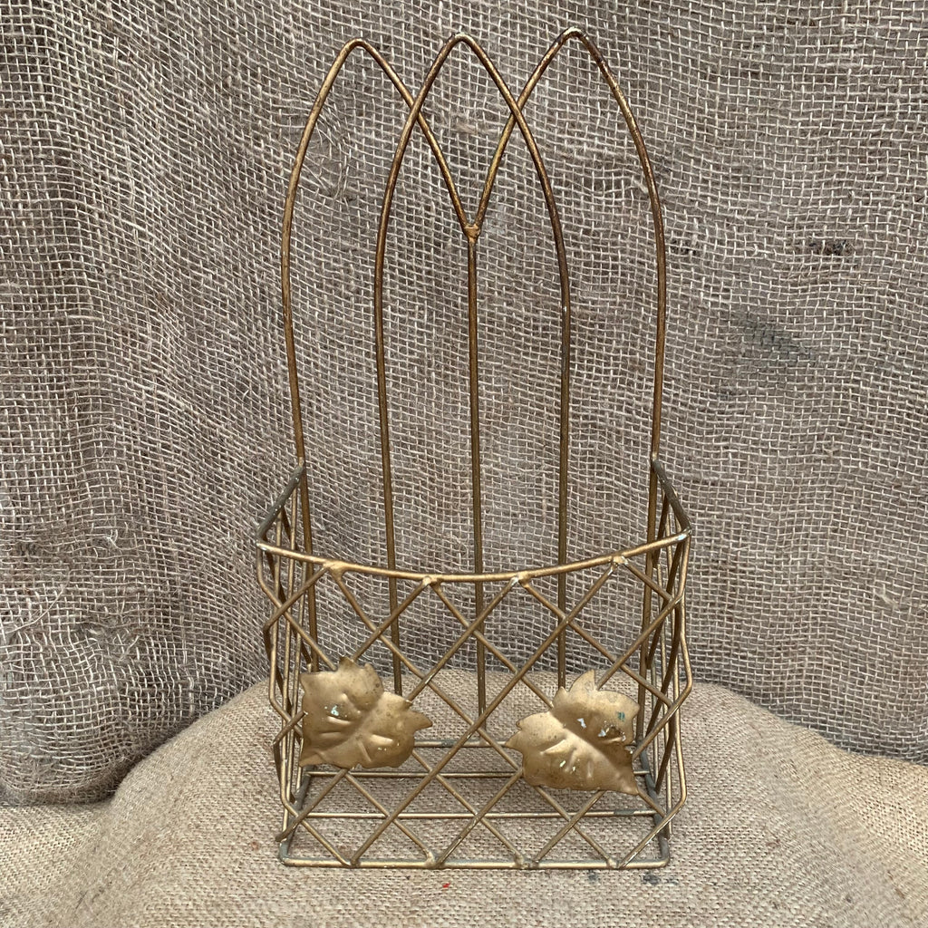 Gold Wire Wall Basket