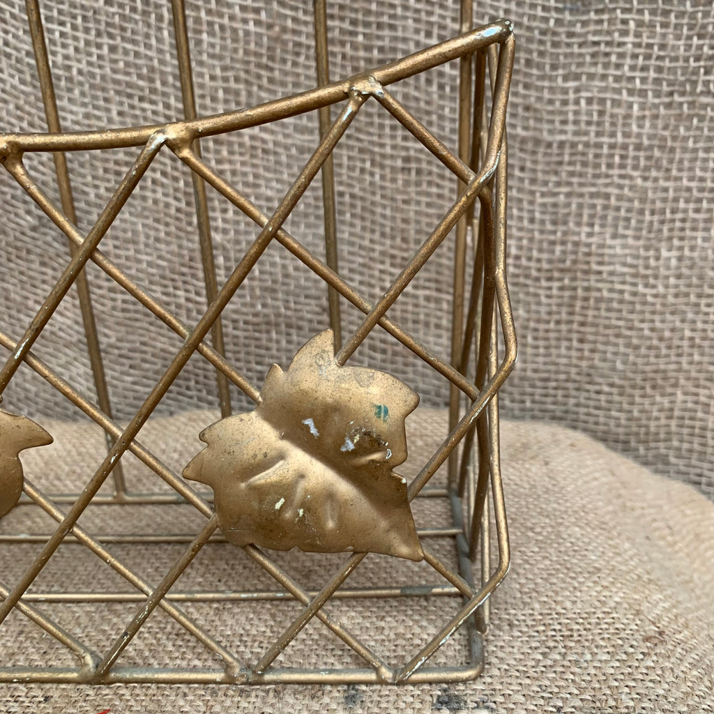 Gold Wire Wall Basket