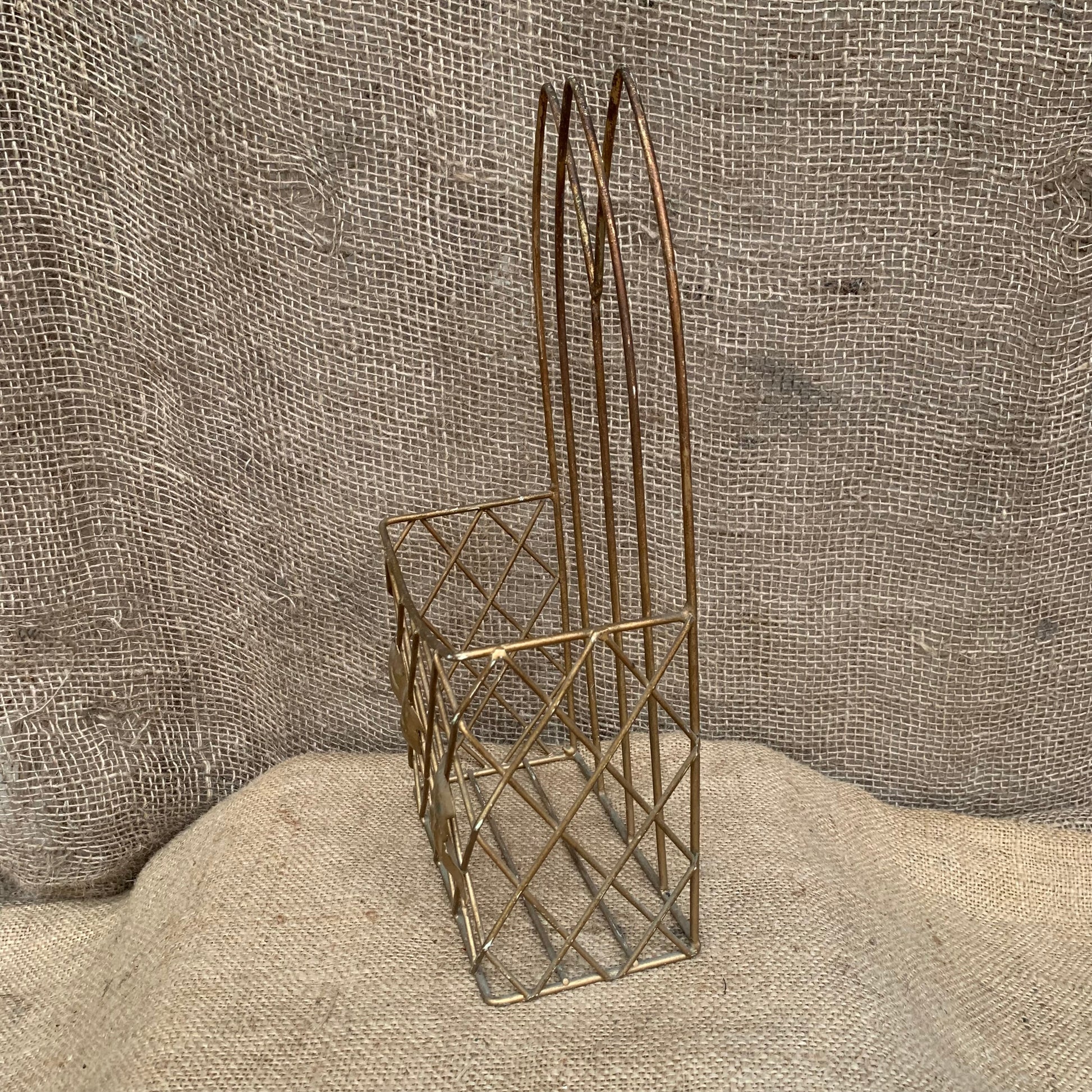 Gold Wire Wall Basket