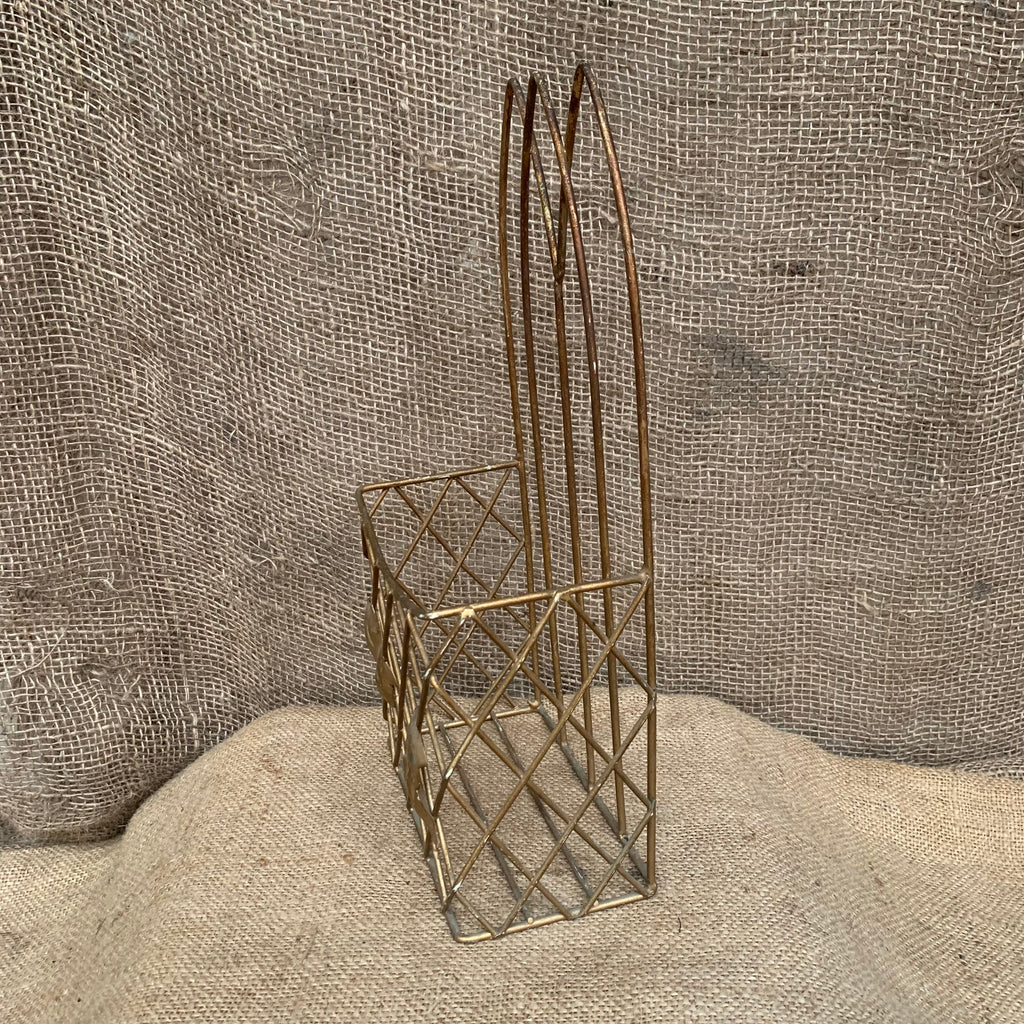 Gold Wire Wall Basket
