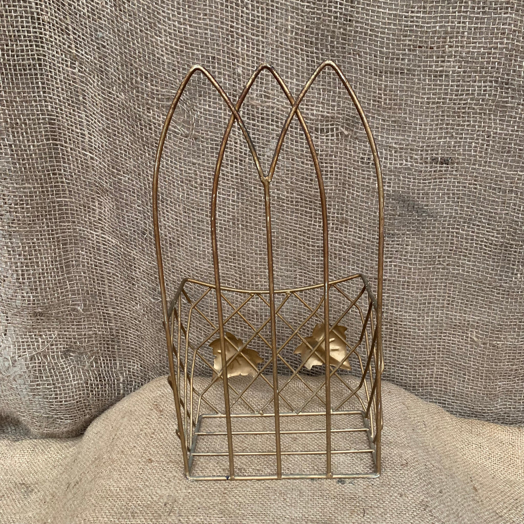 Gold Wire Wall Basket