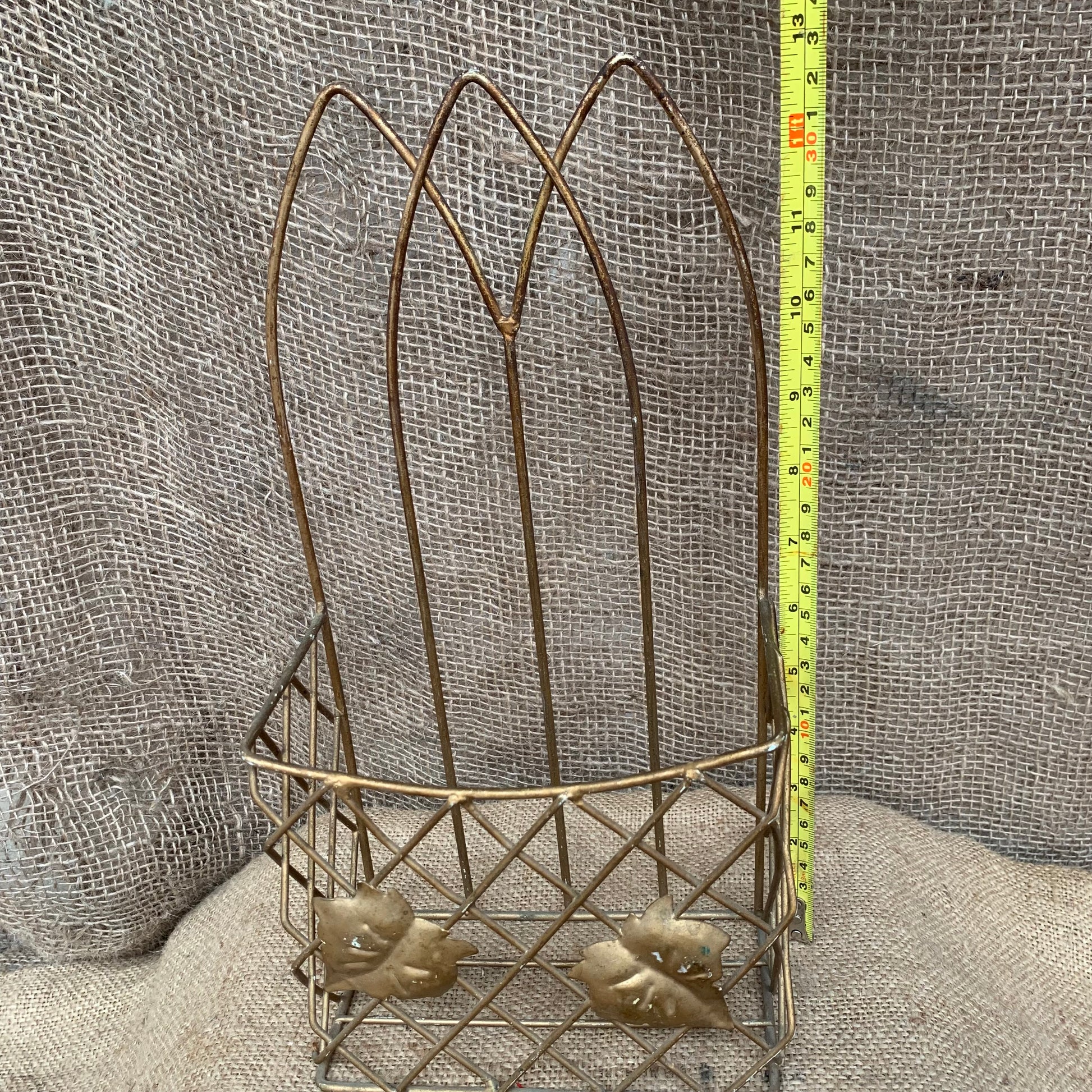 Gold Wire Wall Basket