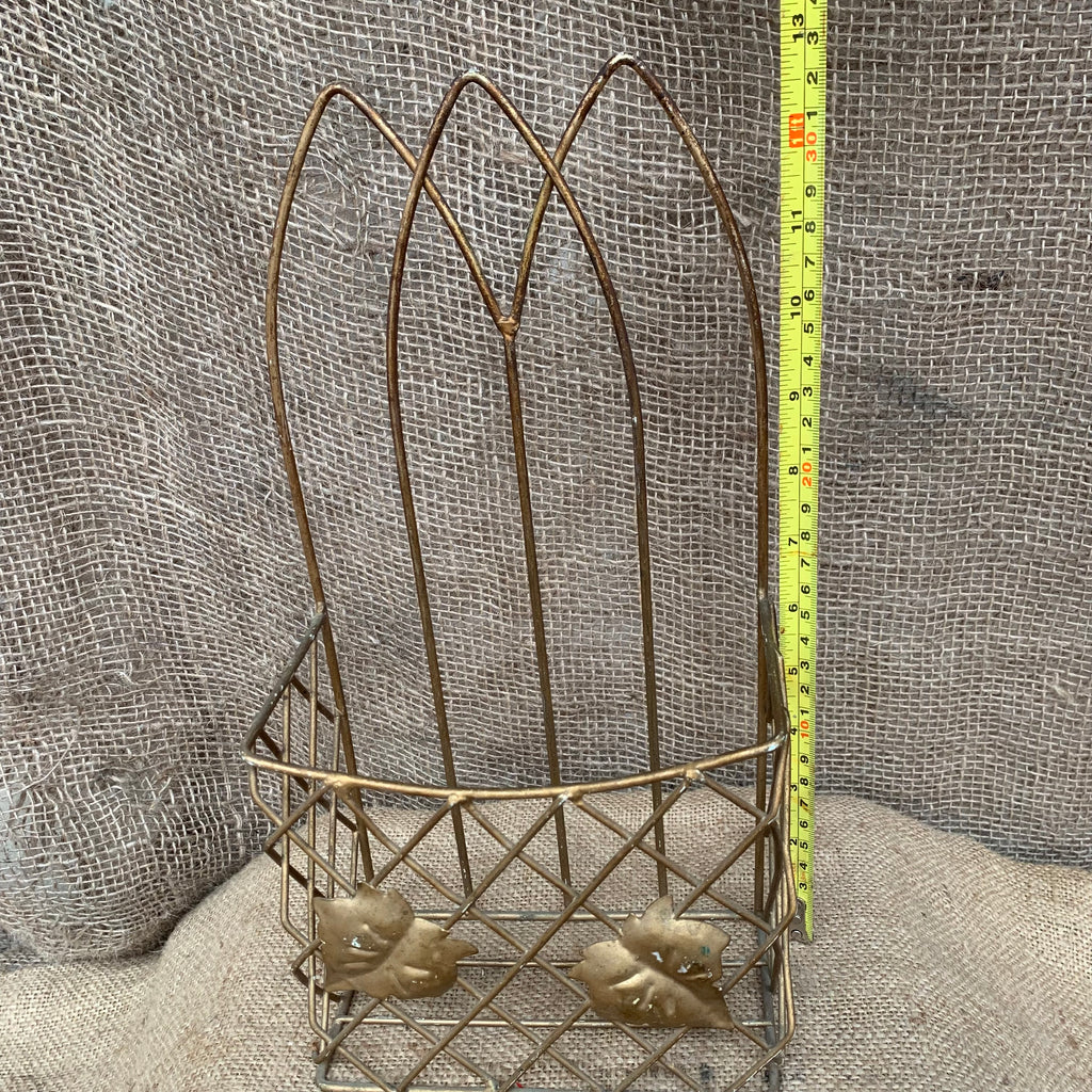 Gold Wire Wall Basket