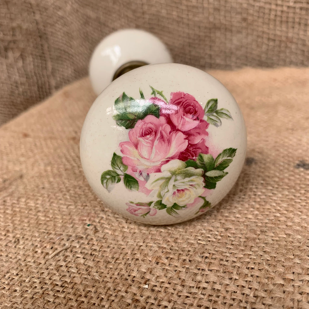 Floral Ceramic Door Knobs