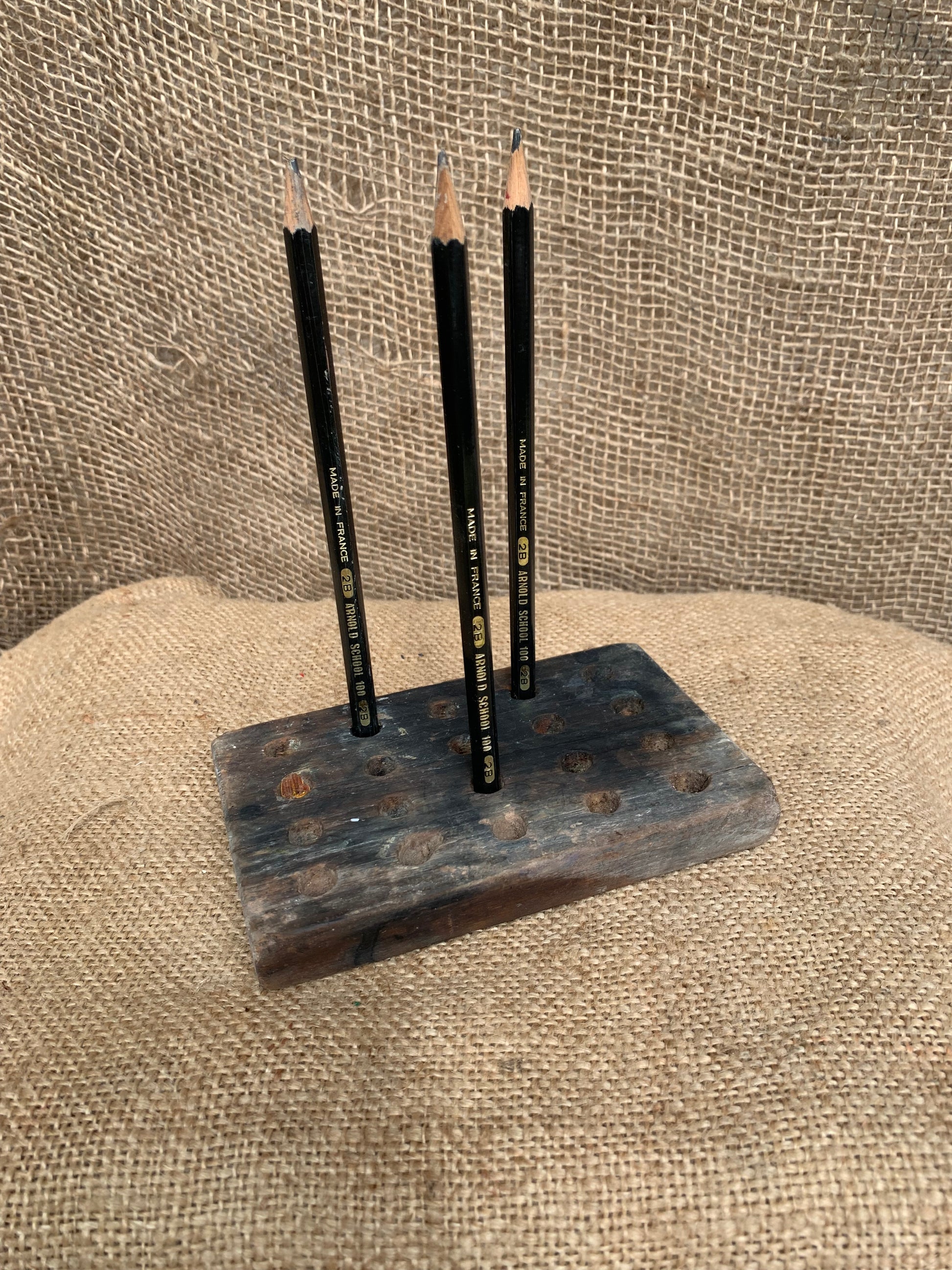 Rustic Artists Pencil Holder