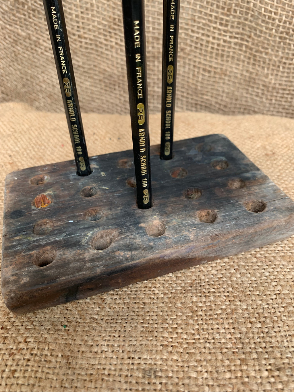 Rustic Artists Pencil Holder
