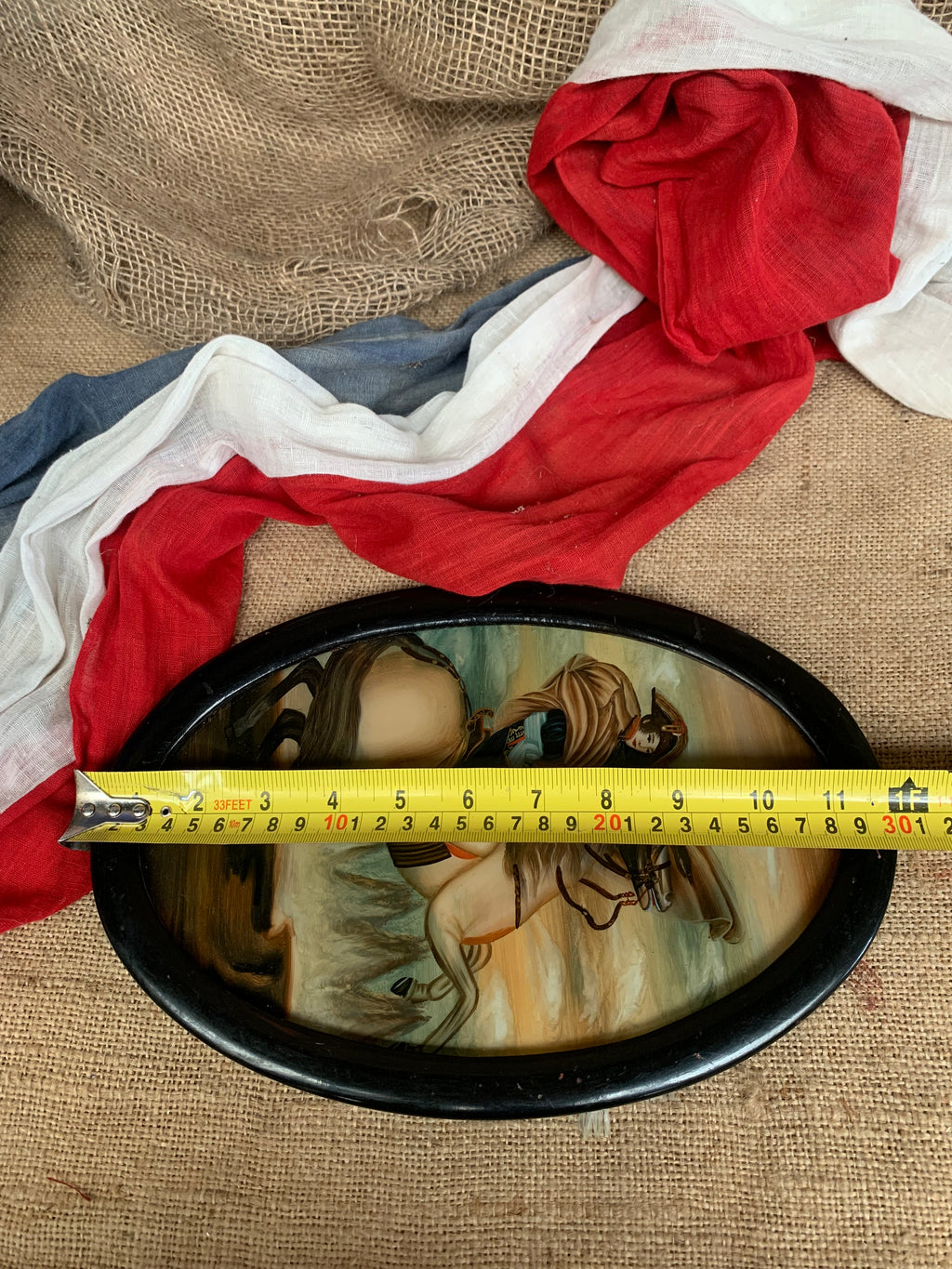 Napoleon reverse glass painting