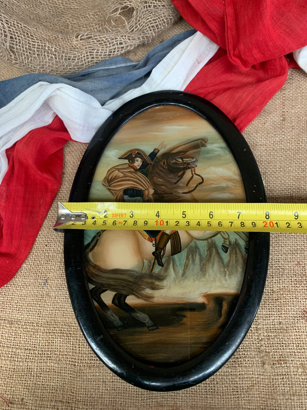 Napoleon reverse glass painting
