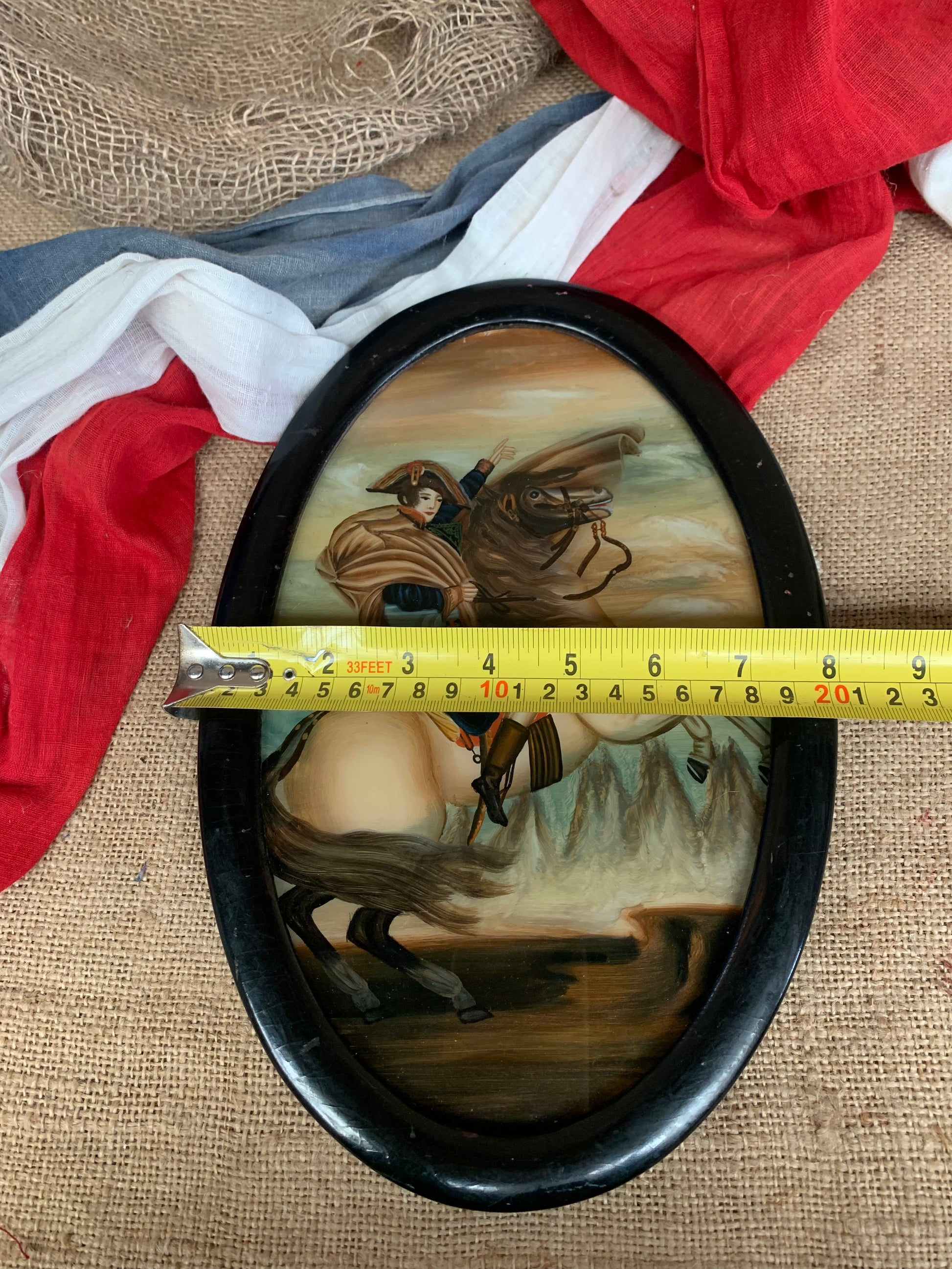 Napoleon reverse glass painting