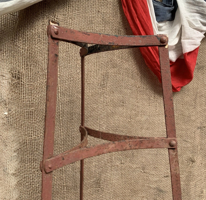 Antique Wrought Iron Painted 5 Tier Pan Stand - Kitchenalia - Rustic Kitchen