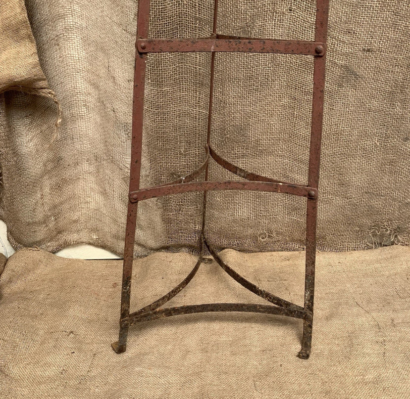 Antique Wrought Iron Painted 5 Tier Pan Stand - Kitchenalia - Rustic Kitchen