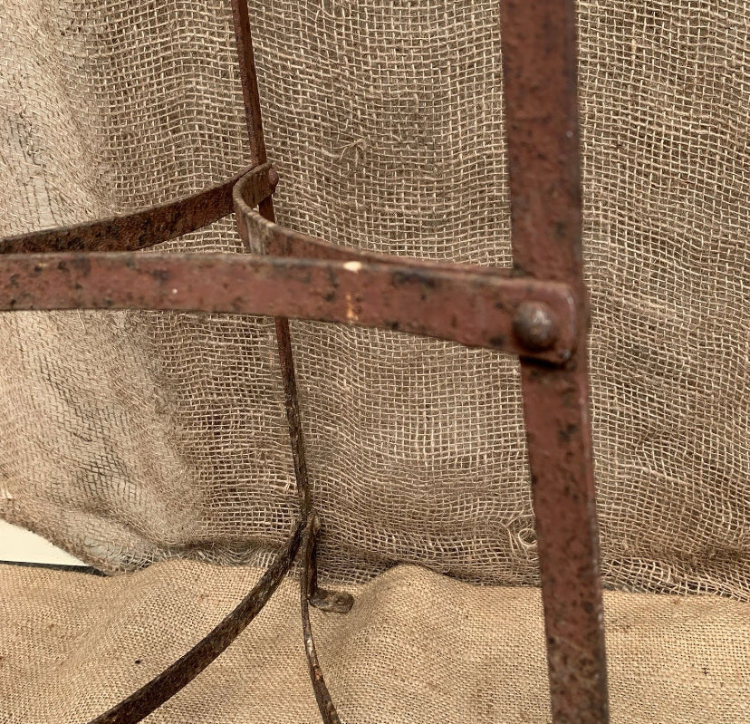 Antique Wrought Iron Painted 5 Tier Pan Stand - Kitchenalia - Rustic Kitchen