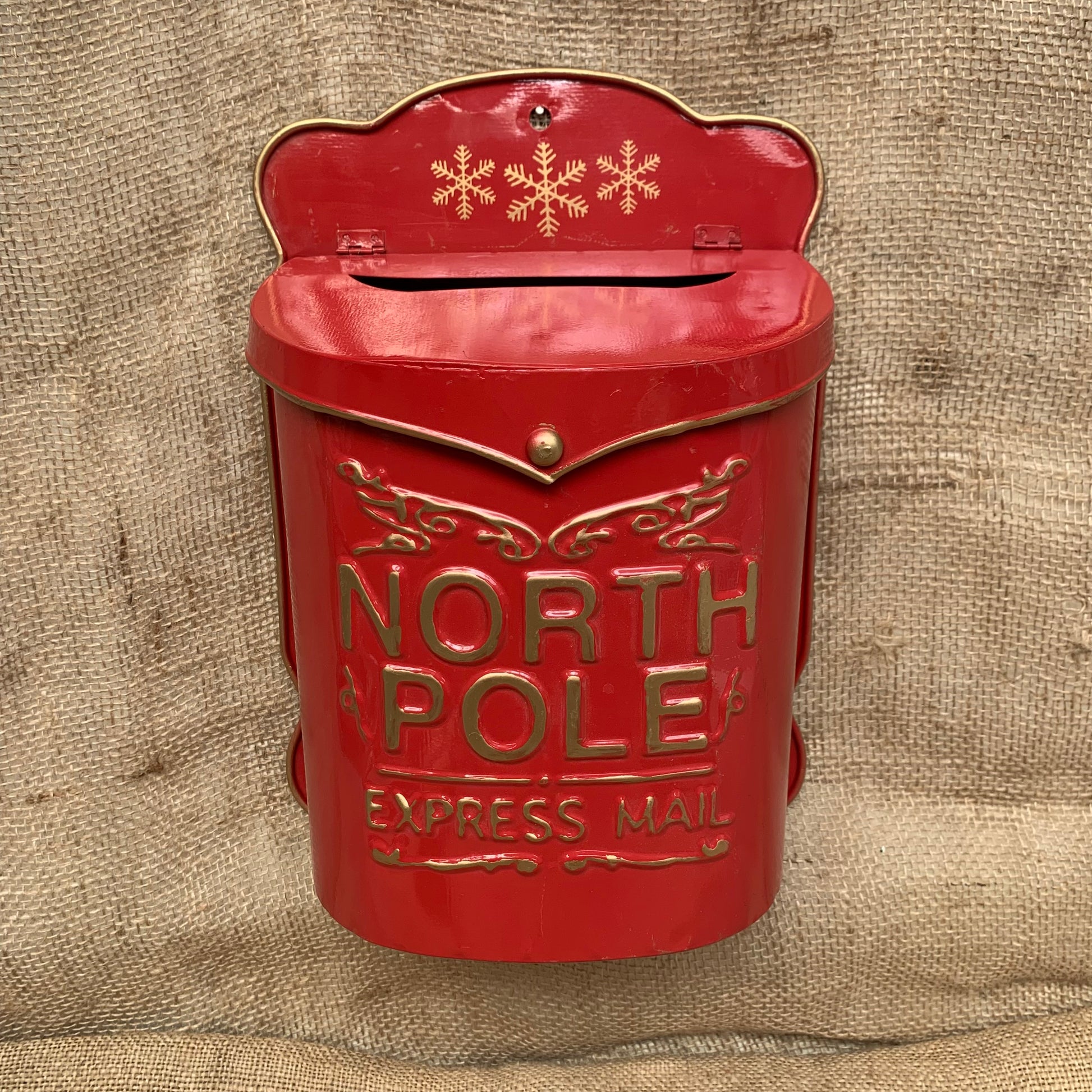 North Pole Tin Letter Box