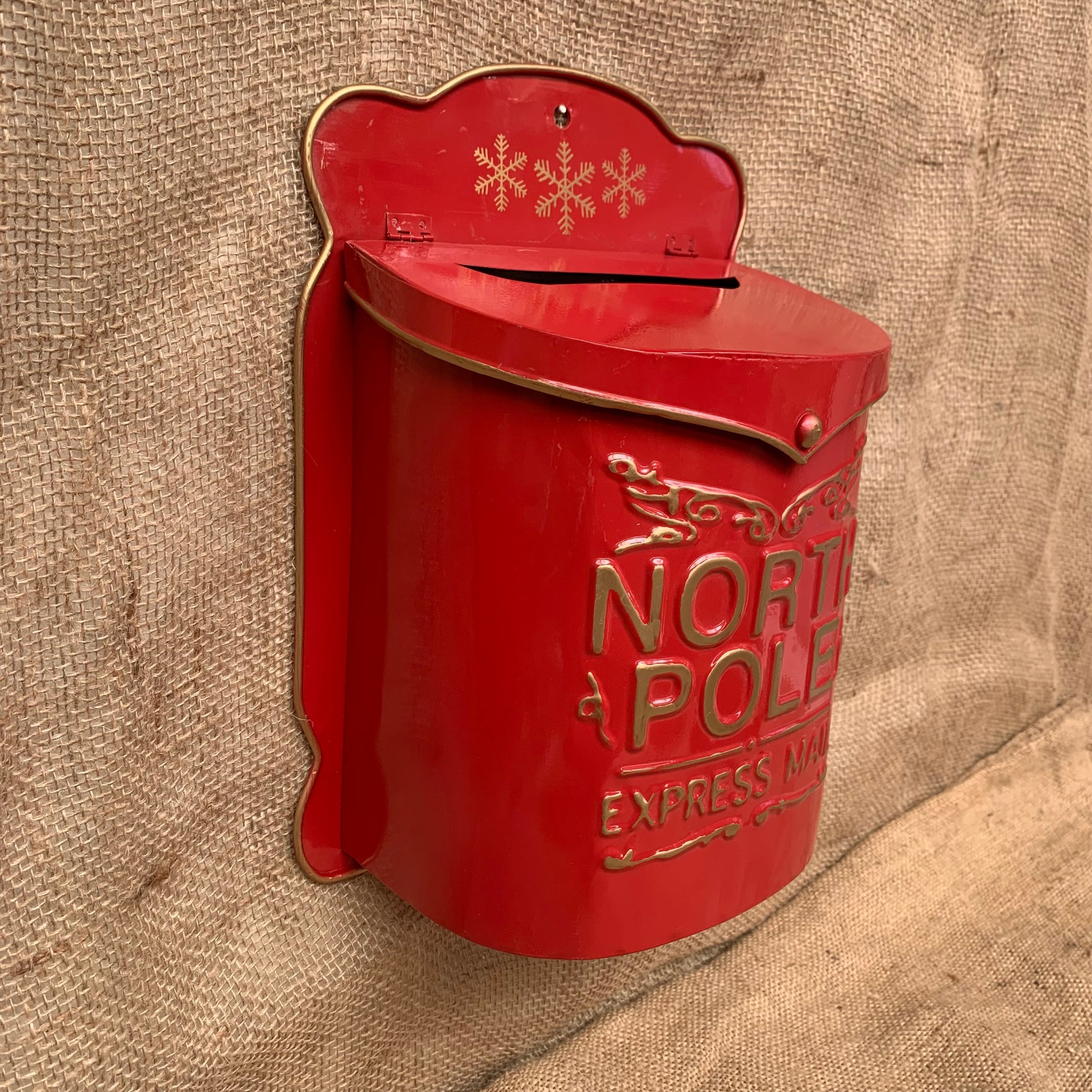 North Pole Tin Letter Box
