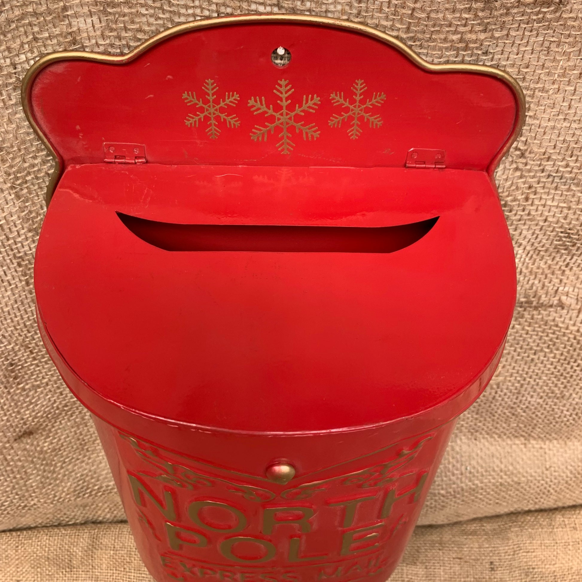 North Pole Tin Letter Box
