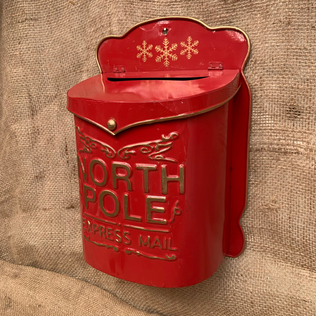 North Pole Tin Letter Box