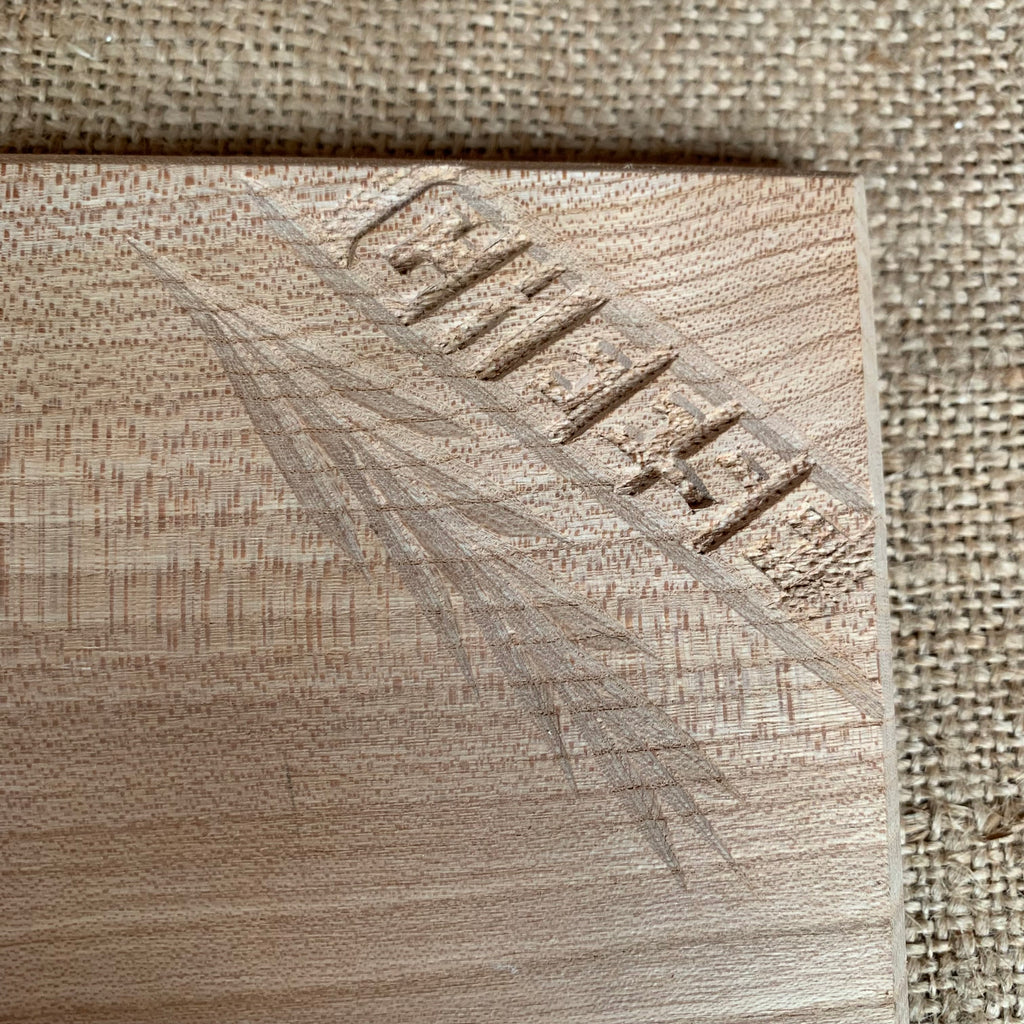 Carved Cheese Board with Knife