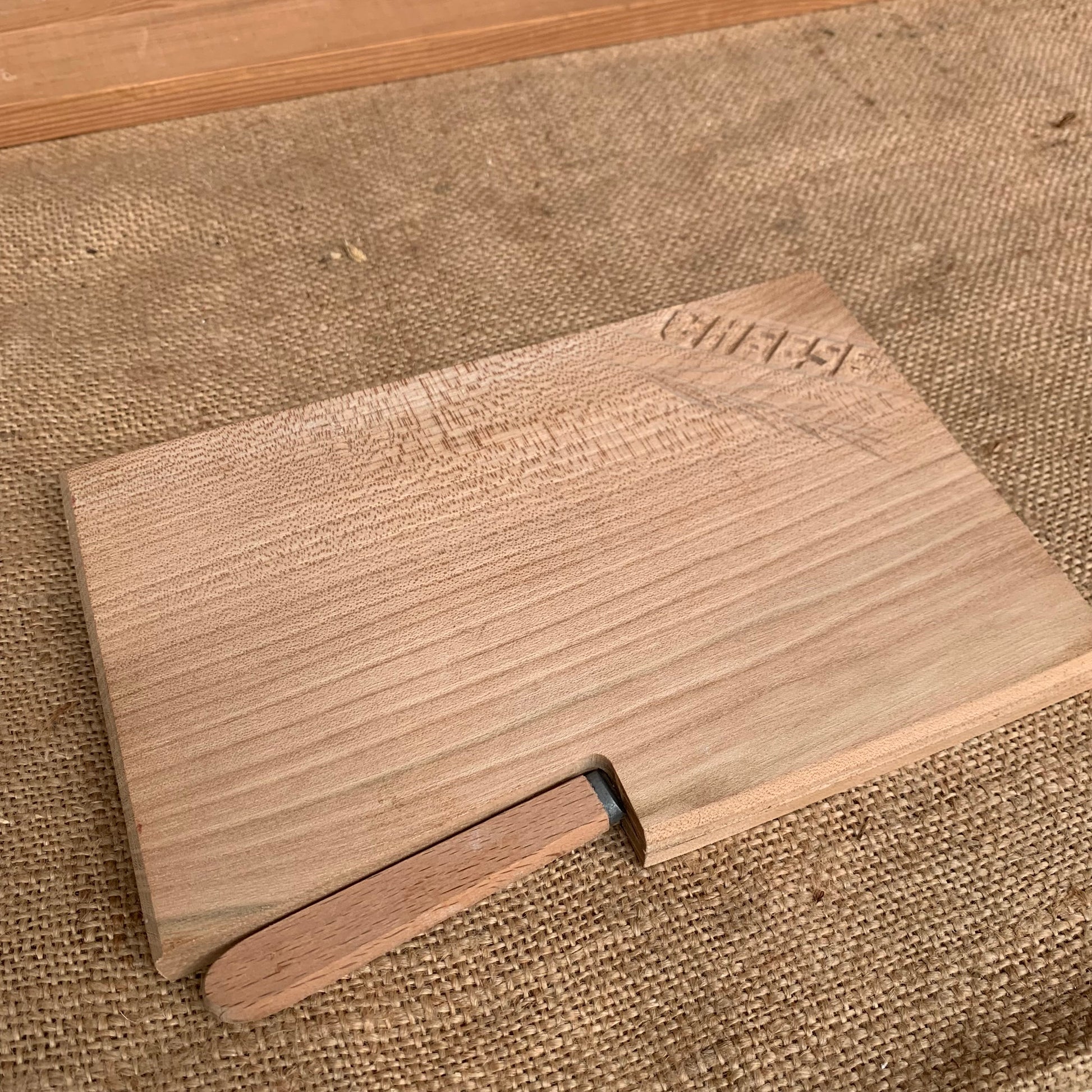 Carved Cheese Board with Knife